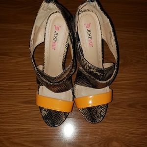 Snake skin wedges